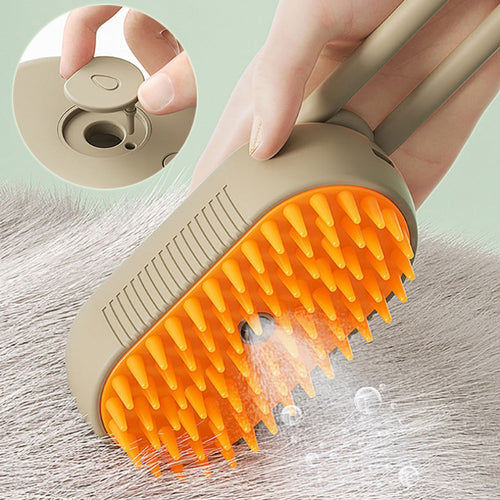 3-in-1 Pet Steamy Grooming Brush