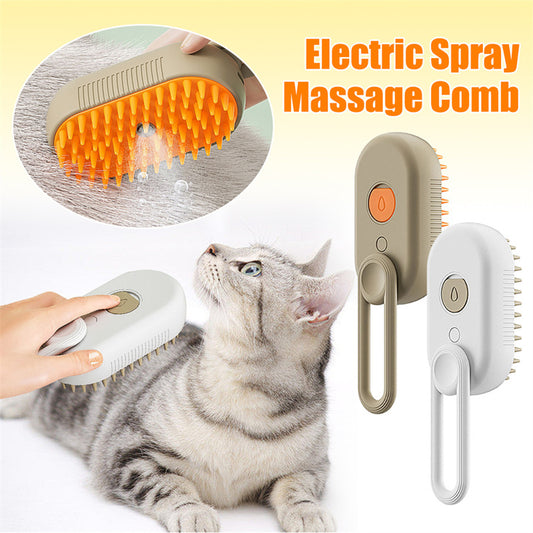 3-in-1 Pet Steamy Grooming Brush