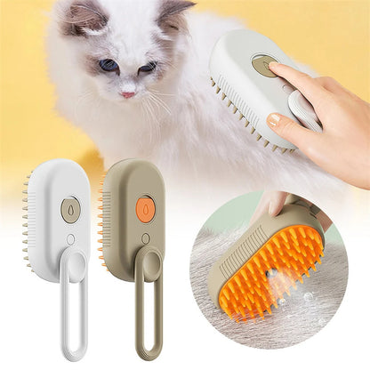 3-in-1 Pet Steamy Grooming Brush