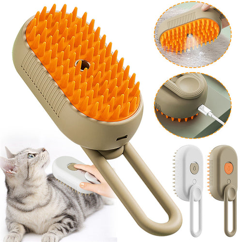 3-in-1 Pet Steamy Grooming Brush