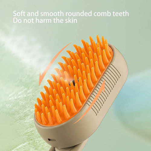 3-in-1 Pet Steamy Grooming Brush