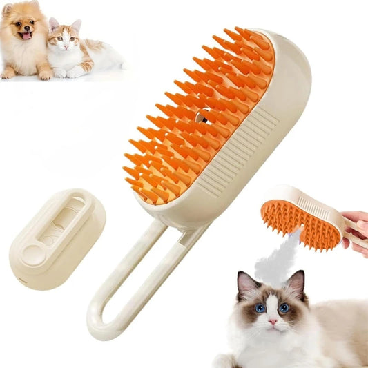 3-in-1 Pet Steamy Grooming Brush