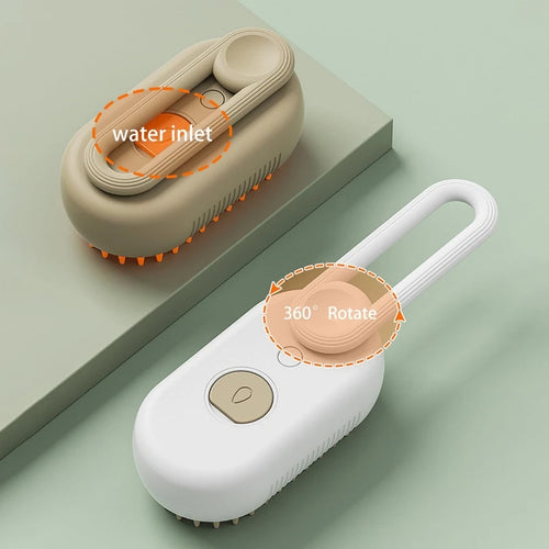 3-in-1 Pet Steamy Grooming Brush