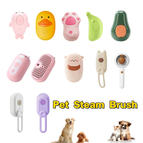 3-in-1 Pet Steamy Grooming Brush