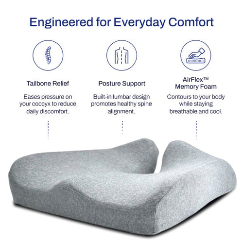 CloudEase™ Orthopedic Memory Foam Seat Cushion