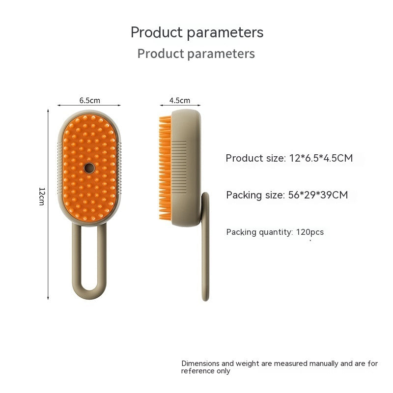 3-in-1 Pet Steamy Grooming Brush