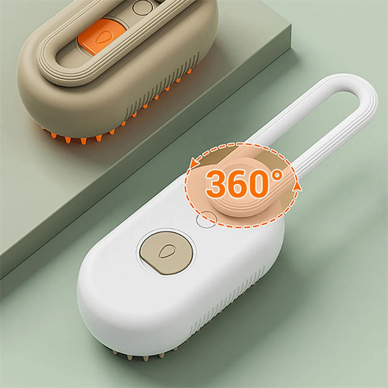 3-in-1 Pet Steamy Grooming Brush