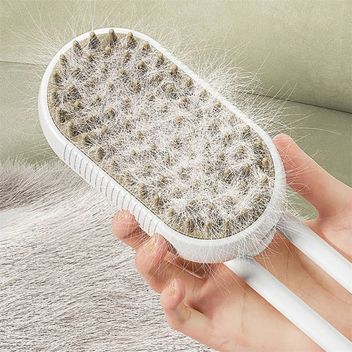 3-in-1 Pet Steamy Grooming Brush